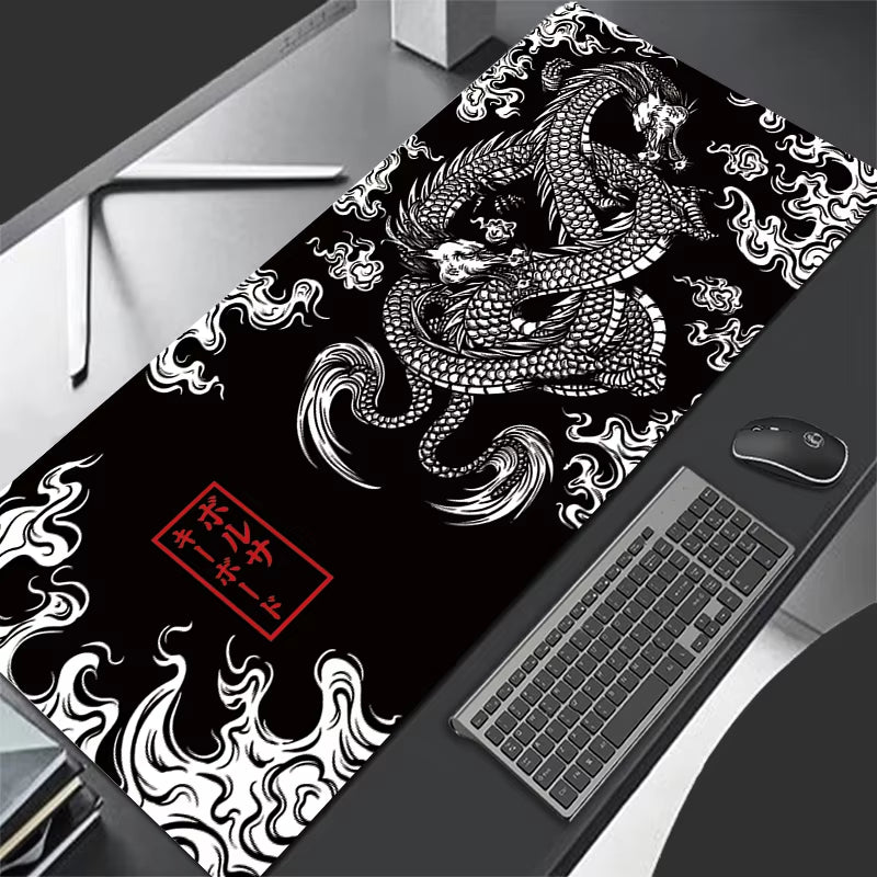 Mouse Pad Gaming XXL Mousepad Computer Keyboard Pad Mouse Mat Gamer Soft Office Carpet Japanese Art Dragon Big Table Mat Desktop